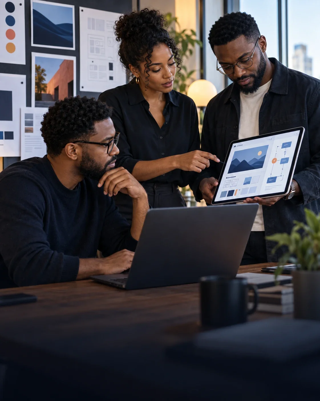 Agency and engineering partners reviewing a digital product handoff