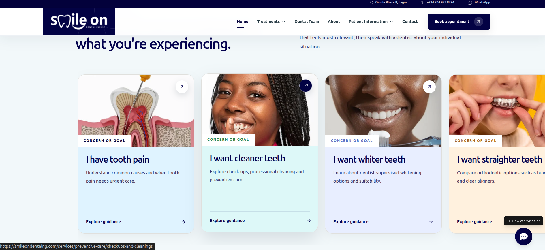 Smile On Dental Web Platform, project image 2